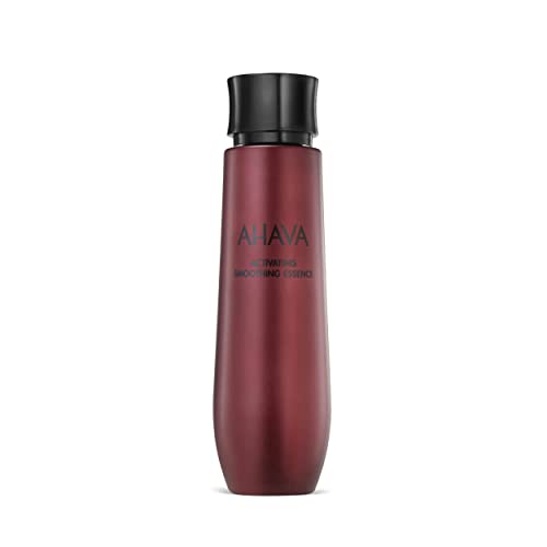 Ahava Apple of Sodom Activating Smoothing Essence bottle with a sleek design, showcasing its hydrating and smoothing properties.