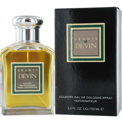 Aramis Devin Country Eau de Cologne bottle with elegant design, showcasing its refreshing scent.