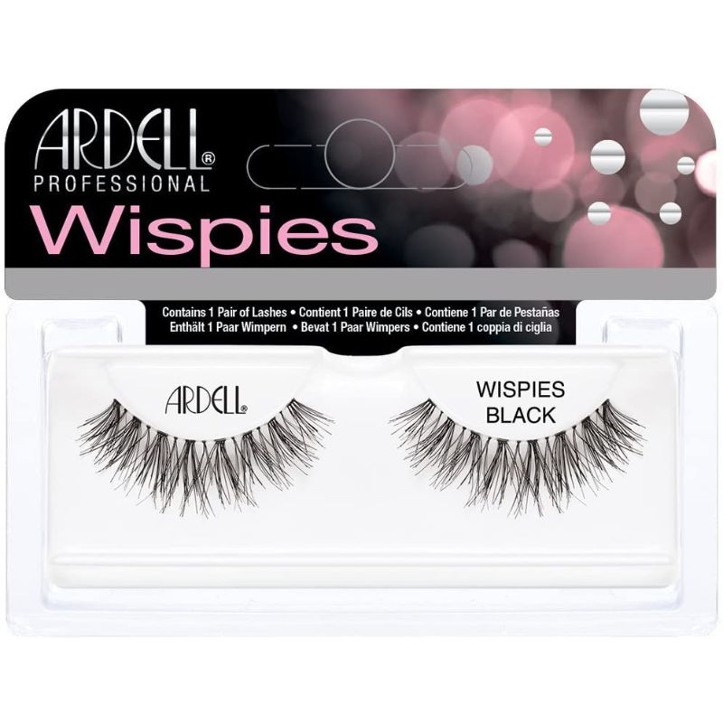 A pair of Ardell Natural Wispies Lashes in Black, showcasing their soft, fluttery design for a natural look.