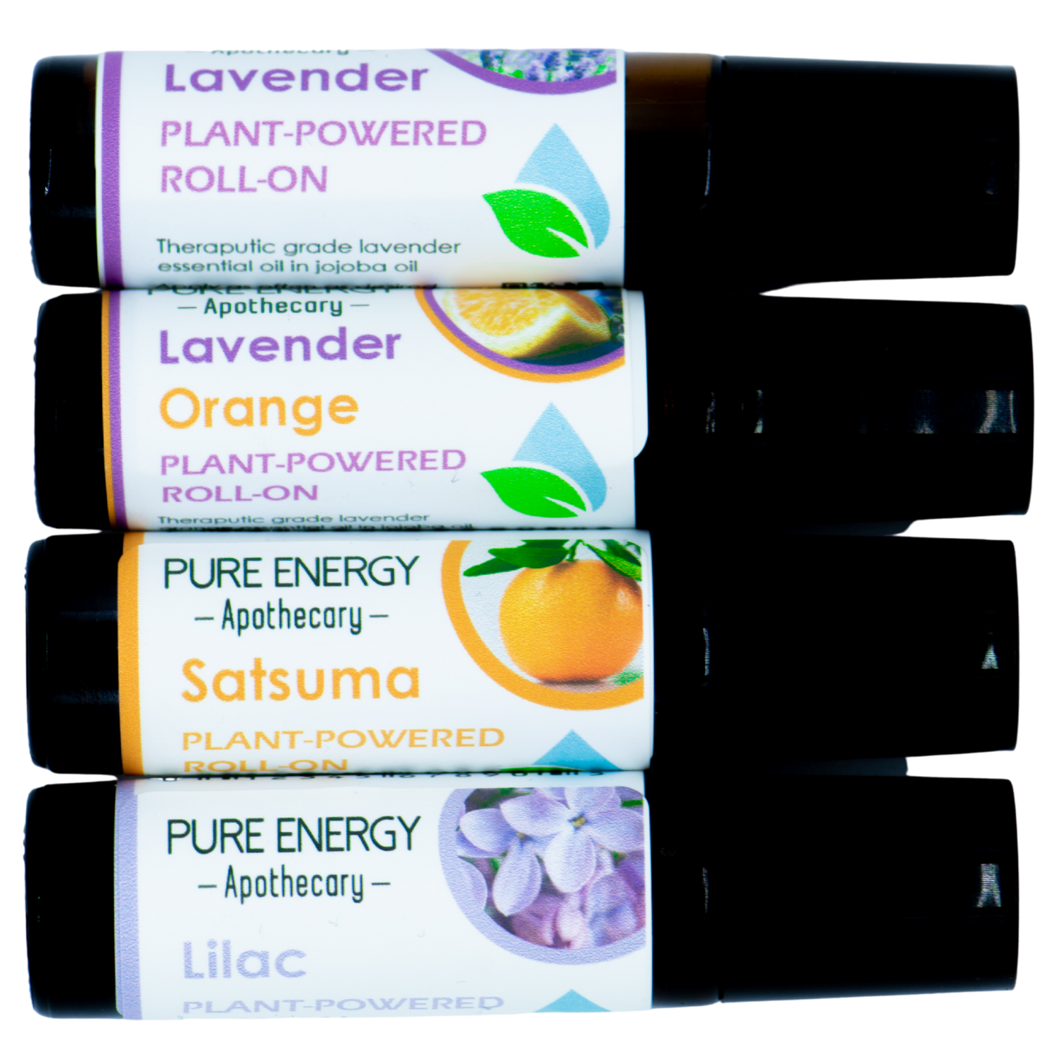 Aromatherapy Essential Oil Roll-On featuring Lavender Orange blend in a sleek roll-on bottle, perfect for relaxation and energy boost.