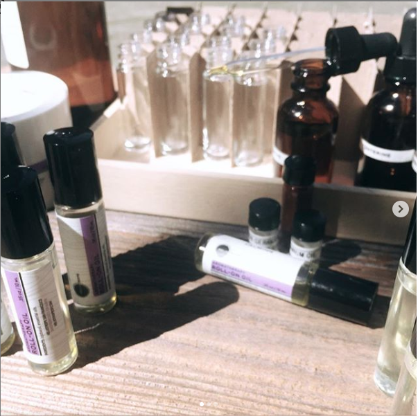 Aromatherapy Roll-On Oil in a frosted glass vial with a roll-on applicator, showcasing its natural essential oil blends.