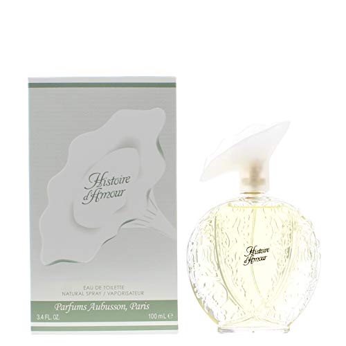 Aubusson Historie d'Amour Eau de Toilette bottle with elegant design and floral accents.