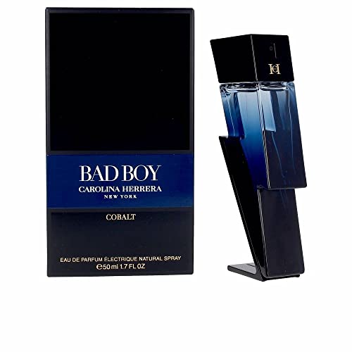 Carolina Herrera Bad Boy Cobalt Eau de Parfum bottle with a sleek design, showcasing its bold and modern aesthetic.