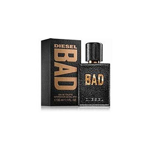 Bad Eau de Toilette by Diesel in a sleek black bottle, showcasing its modern design and masculine appeal.