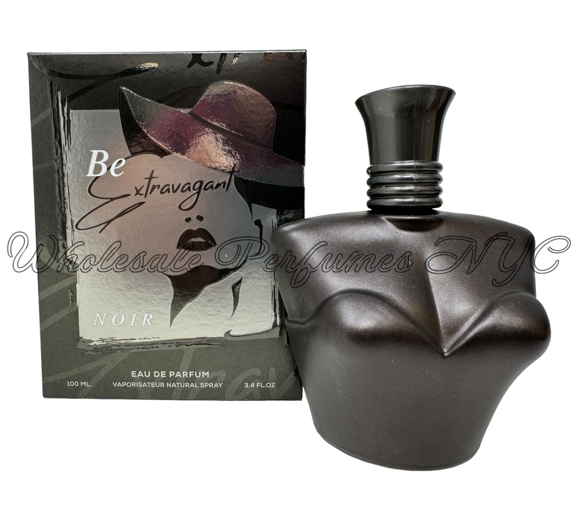 Be Extravagant Noir for Women 3.4oz Eau de Parfum spray in an elegant bottle, inspired by Billie Eilish's Eilish No.2.