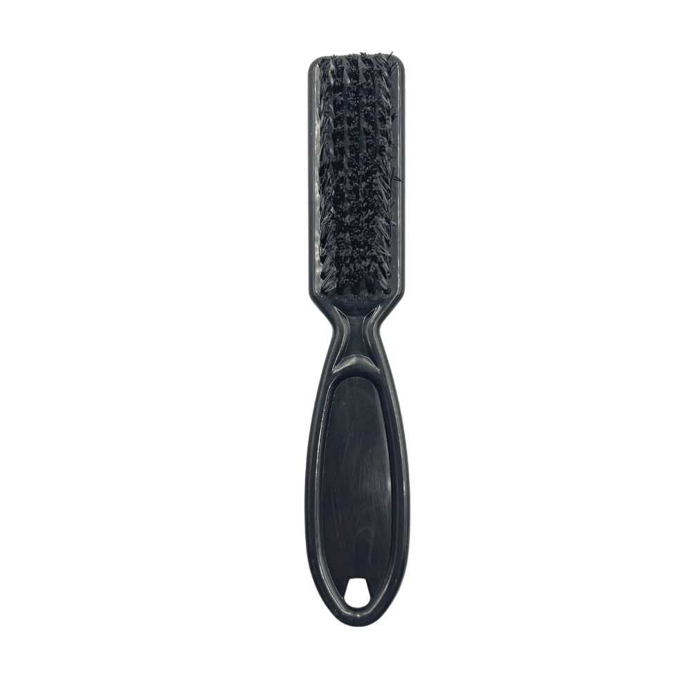 A close-up of the Beard Filler Brush showcasing its ergonomic handle and soft bristles, ideal for blending beard dye.