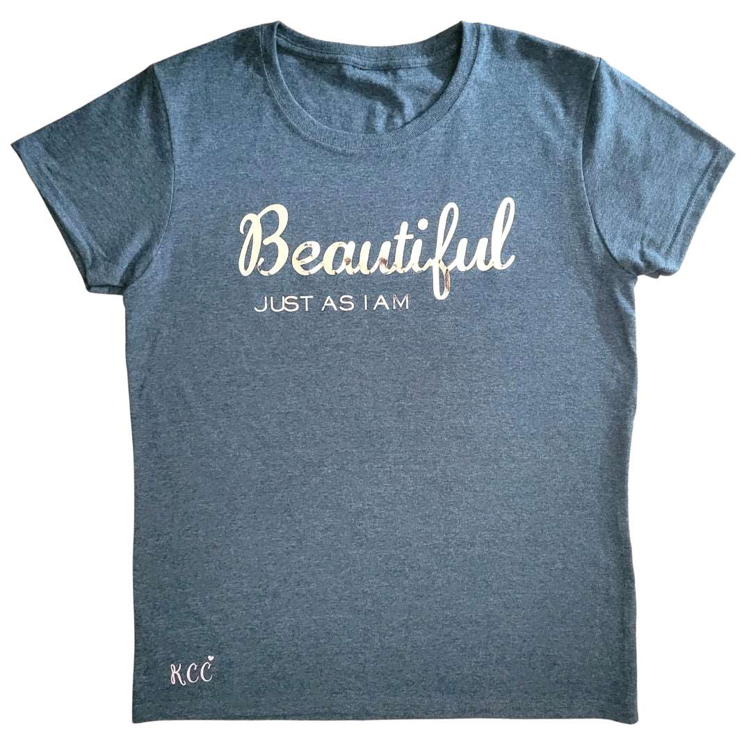 Beautiful Just As I Am (K.C.C) t-shirt featuring a seamless collar and durable fabric in a stylish design.