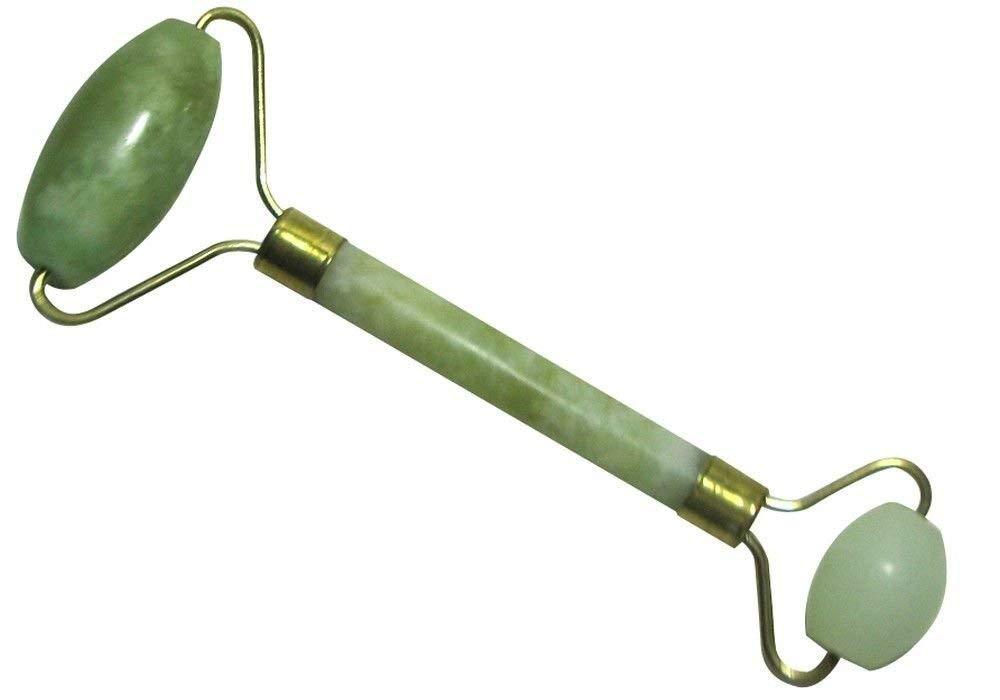 A Jade Beauty Roller made from authentic jade stone, designed for facial rejuvenation and skincare.