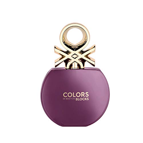 Benetton Colors de Benetton Purple Eau de Toilette bottle with vibrant purple design.