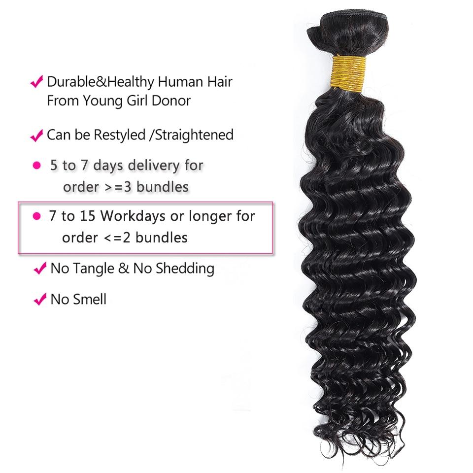 BeuMax 10A Grade 3/4 Deep Wave bundles with 13x4 Frontal displayed elegantly, showcasing the natural wave pattern and quality of the hair.