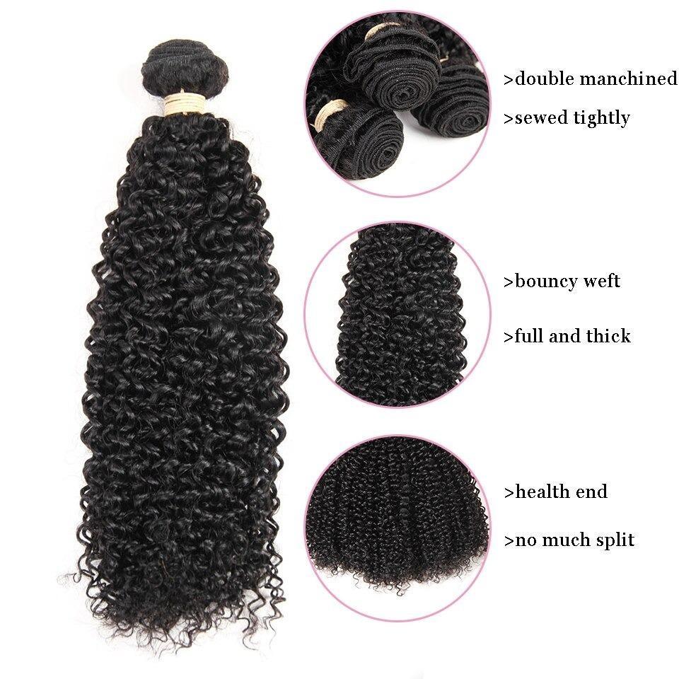 BeuMax 10A Grade 3/4 Kinky Curl hair bundles with a 13x4 frontal, showcasing natural waves and a luxurious texture.