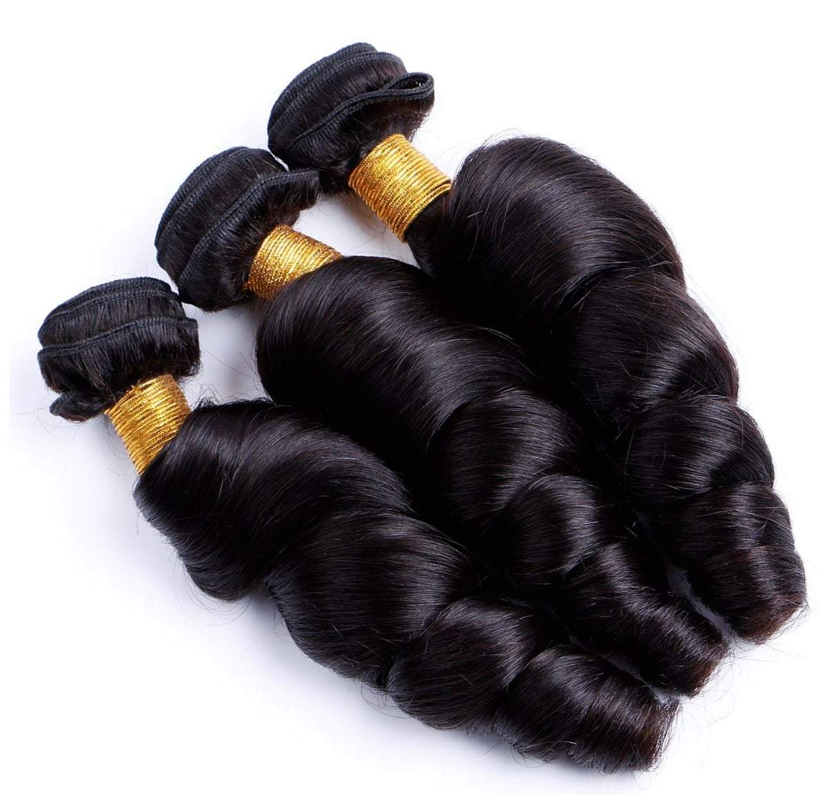 BeuMAX 10A Grade 3/4 Loose Wave Bundles showcasing luxurious, natural-looking human hair extensions in a wavy texture.