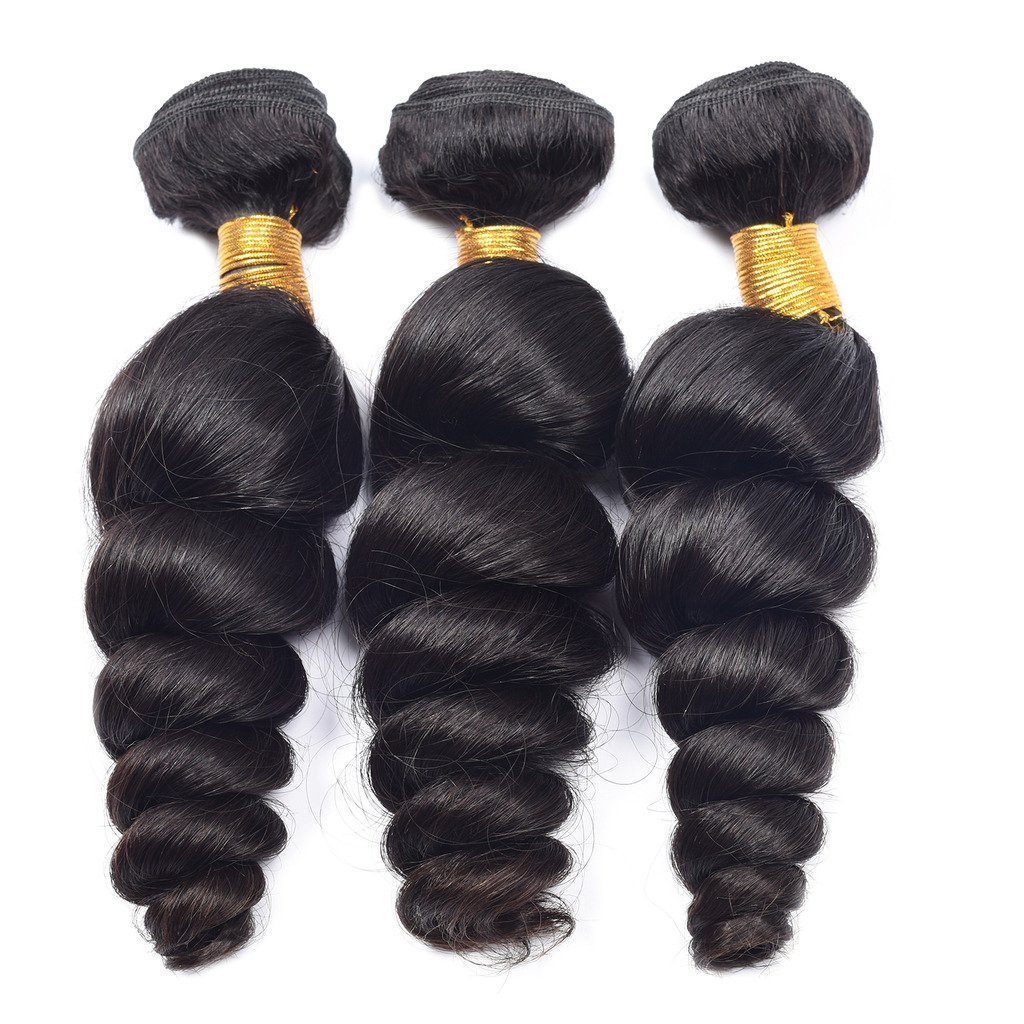 BeuMAX 10A Grade 3/4 Loose Wave Bundles showcasing luxurious, natural-looking human hair extensions in a wavy texture.