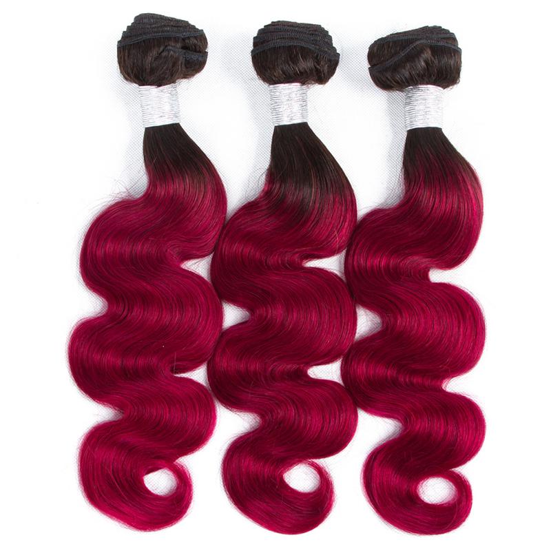 BeuMax 1B Burgundy Body Wave Bundles with Closures & Frontals showcasing luxurious, wavy texture and rich color.