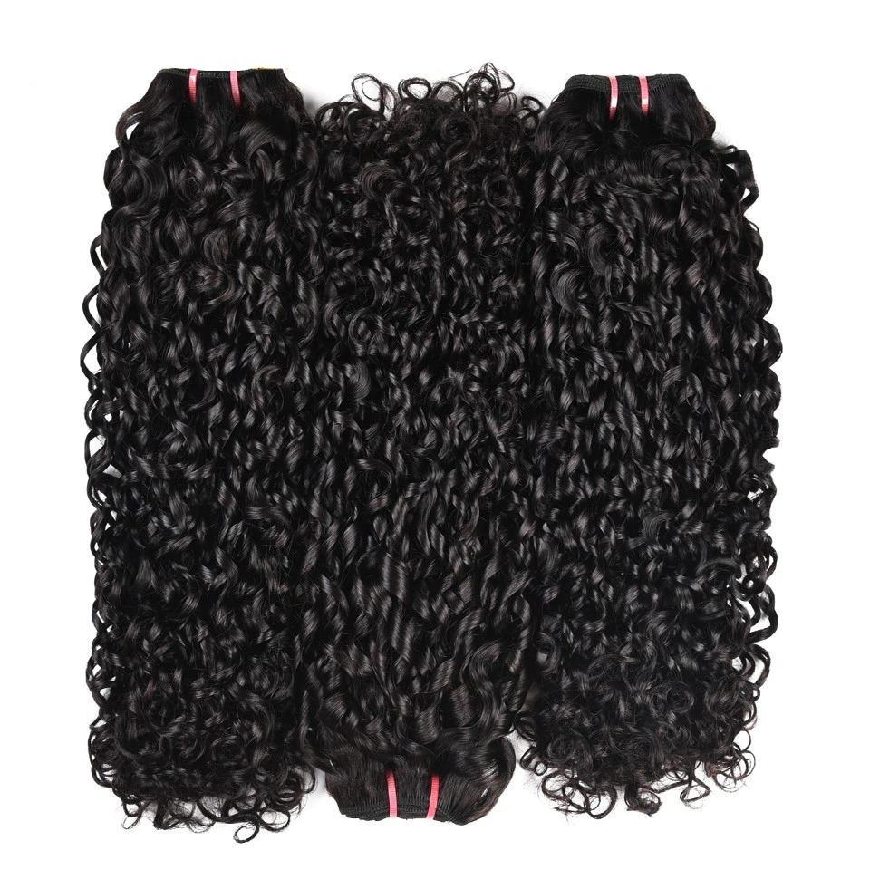 Beumax Double Drawn 12A Grade Pixie Curl Bundles with Closures, showcasing luxurious, shiny, and soft hair extensions.