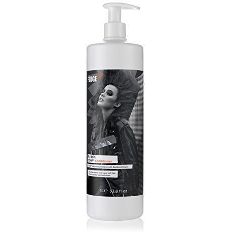 Fudge Big Bold OOMF Conditioner bottle with vibrant packaging, showcasing its volumizing properties.