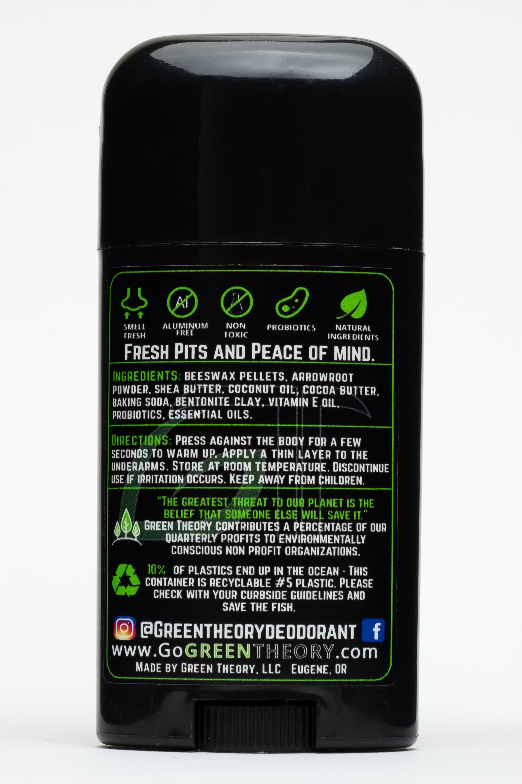 Biohazard Probiotic Natural Aluminum Free Deodorant for men, featuring a sleek design and natural ingredients for effective odor protection.