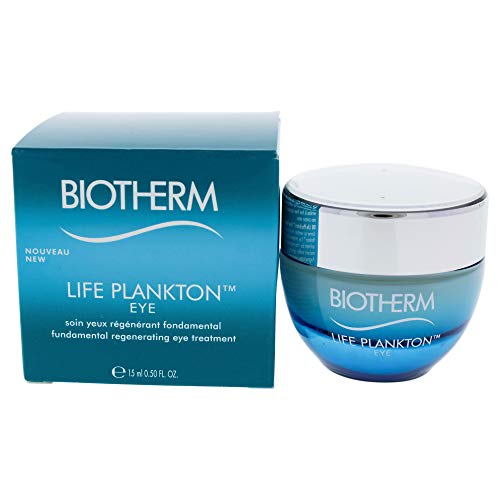 Biotherm Life Plankton Eye Cream jar with a sleek design, showcasing its luxurious texture and packaging.