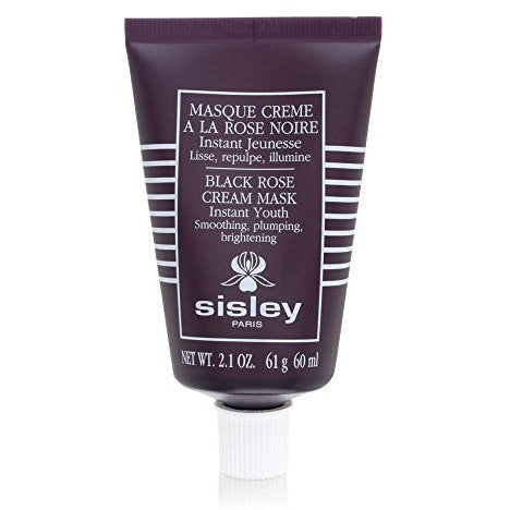 Sisley Black Rose Cream Mask Instant Youth in a sleek jar with a black rose design.