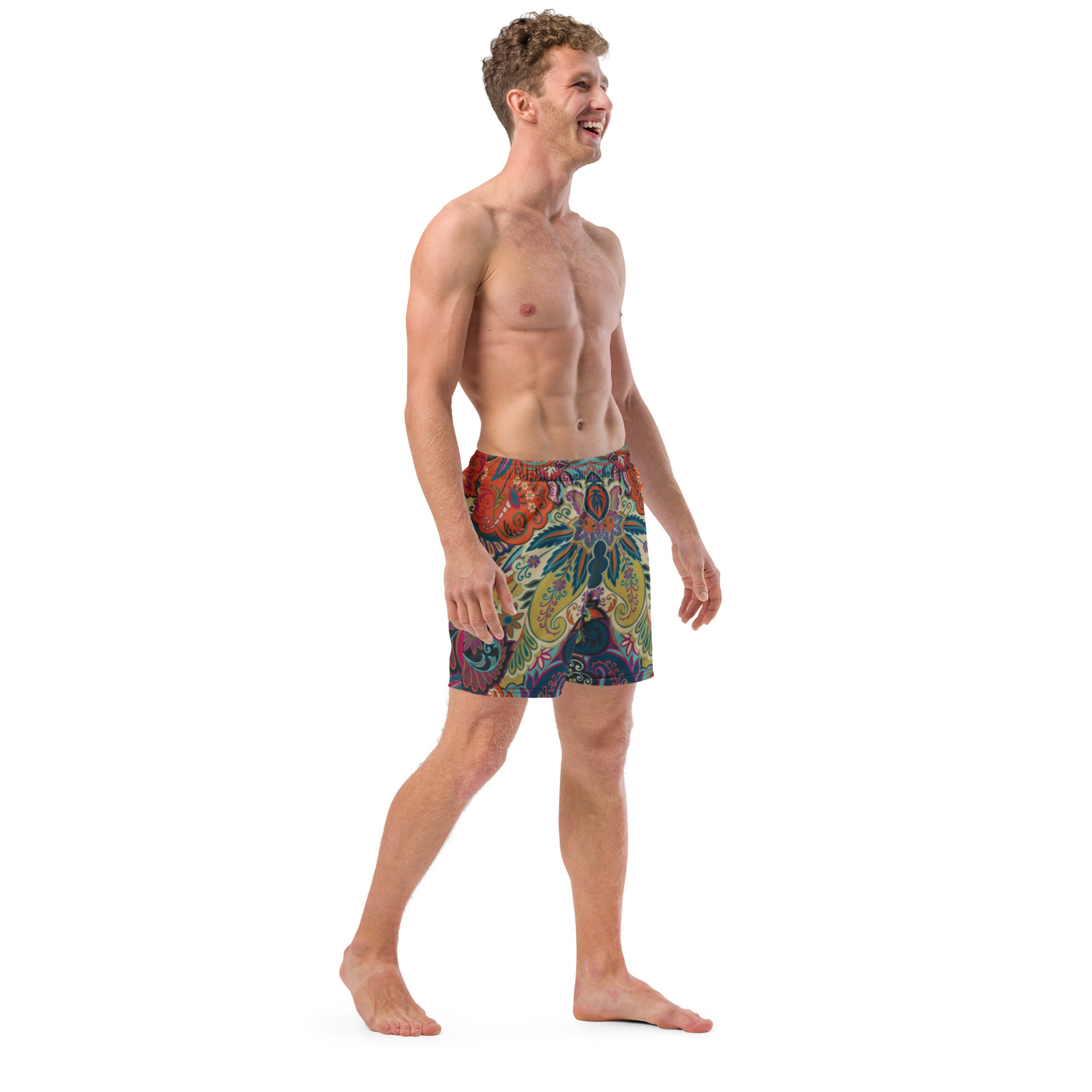 Blair men's swim trunks in vibrant colors with quick-drying fabric and multiple pockets, perfect for summer activities.