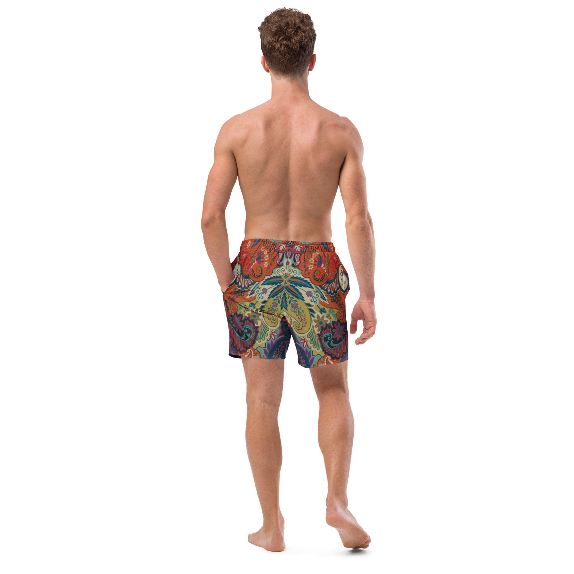 Blair men's swim trunks in vibrant colors with quick-drying fabric and multiple pockets, perfect for summer activities.