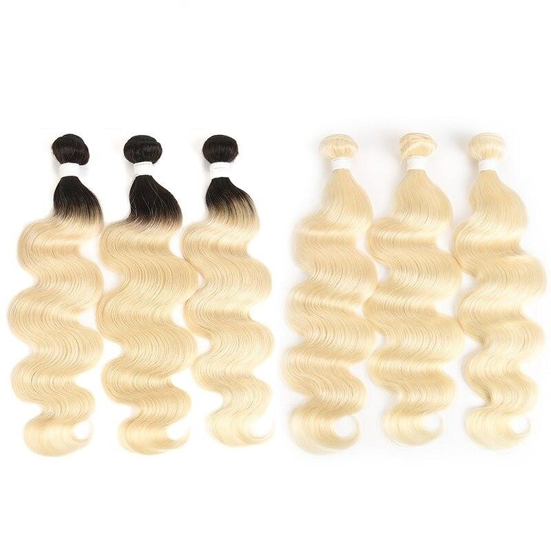 Blonde Body Wave #1B/613 hair bundles with closures and frontals, showcasing luxurious waves and high-quality Swiss lace.