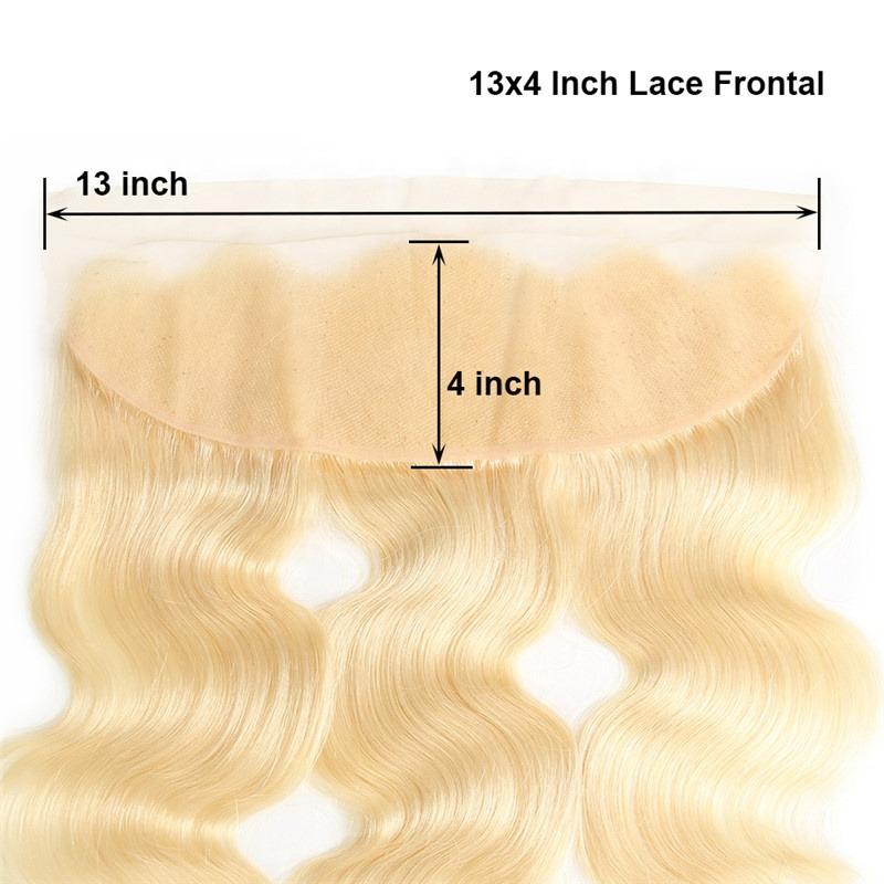 Blonde Body Wave #1B/613 hair bundles with closures and frontals, showcasing luxurious waves and high-quality Swiss lace.