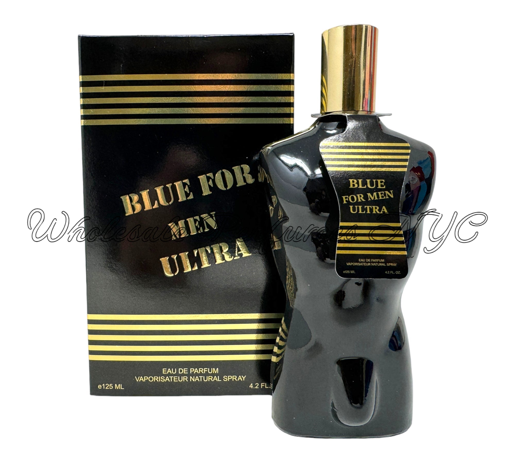 Blue for Men Ultra for Men Eau de Parfum Spray in a sleek 3.4oz bottle, inspired by Jean Paul Gaultier's Le Male Ultra.