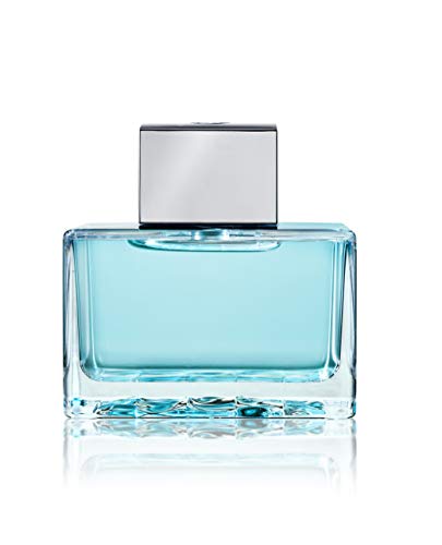 Blue Seduction for Women Eau de Toilette by Antonio Banderas in an elegant blue bottle, showcasing its sophisticated design.