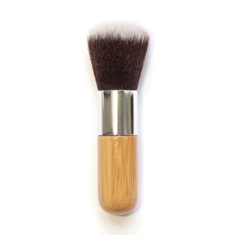 A high-quality blush brush with soft synthetic bristles, designed for flawless makeup application and suitable for sensitive skin.