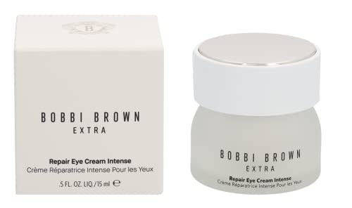 Bobbi Brown Extra Repair Intense Eye Cream in a sleek jar, showcasing its rich cream texture, perfect for hydrating the delicate eye area.