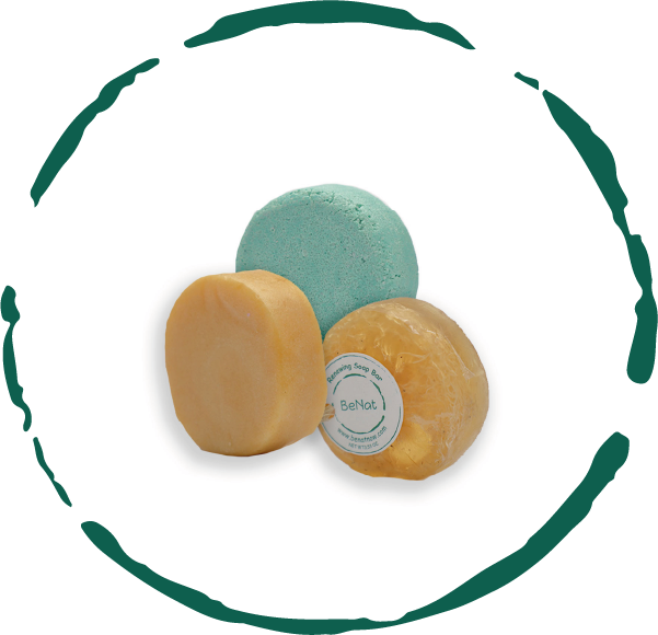 Body & Hair Bar Set featuring shampoo, conditioner, and soap bars with natural ingredients like rosemary, lemon, and honey.