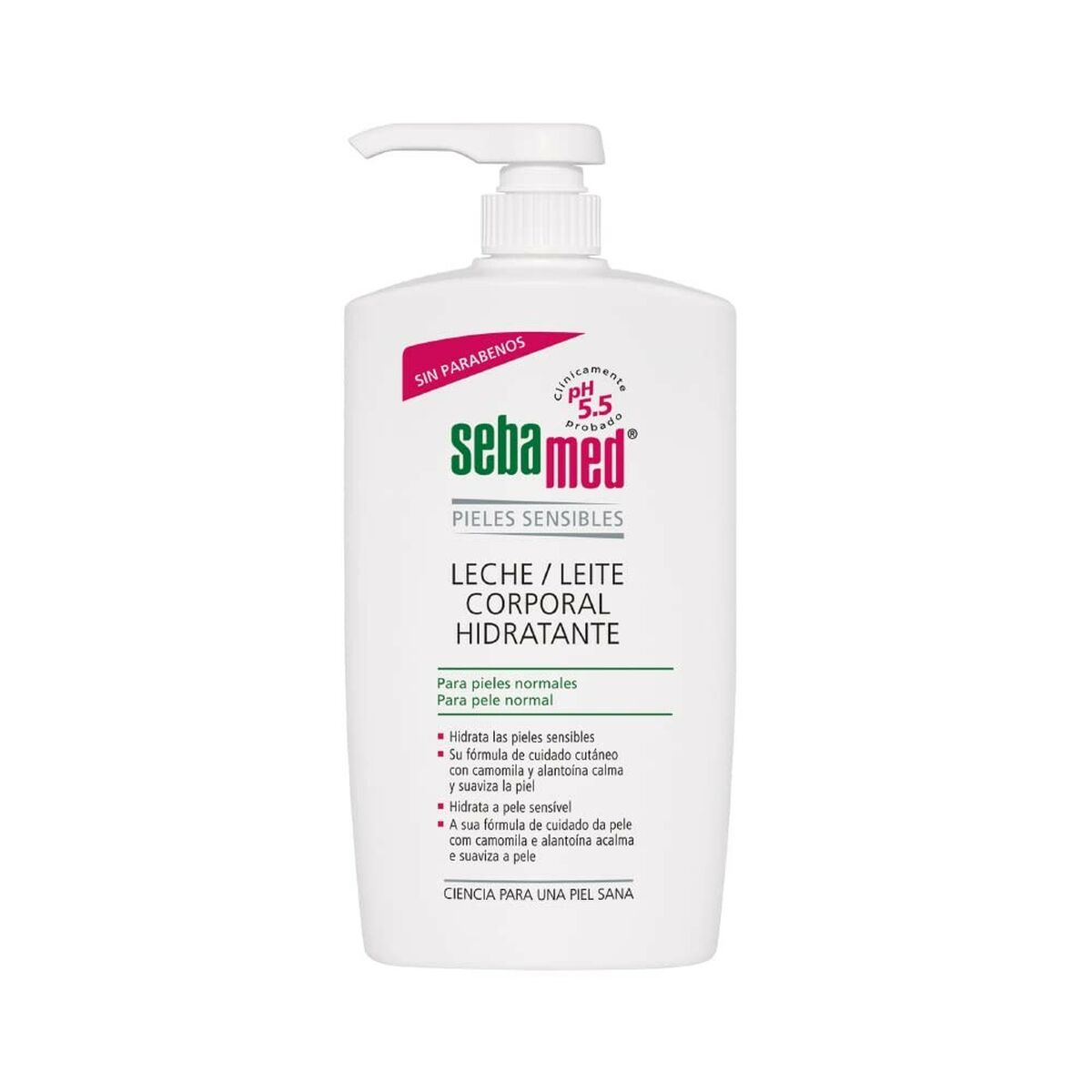 White Sebamed moisturizing lotion bottle