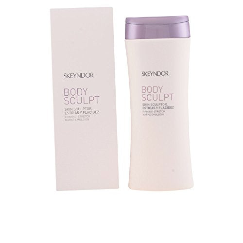 Skeyndor Body Sculpt Firming-Stretch Marks Emulsion bottle with a sleek design, showcasing its hydrating and firming properties.