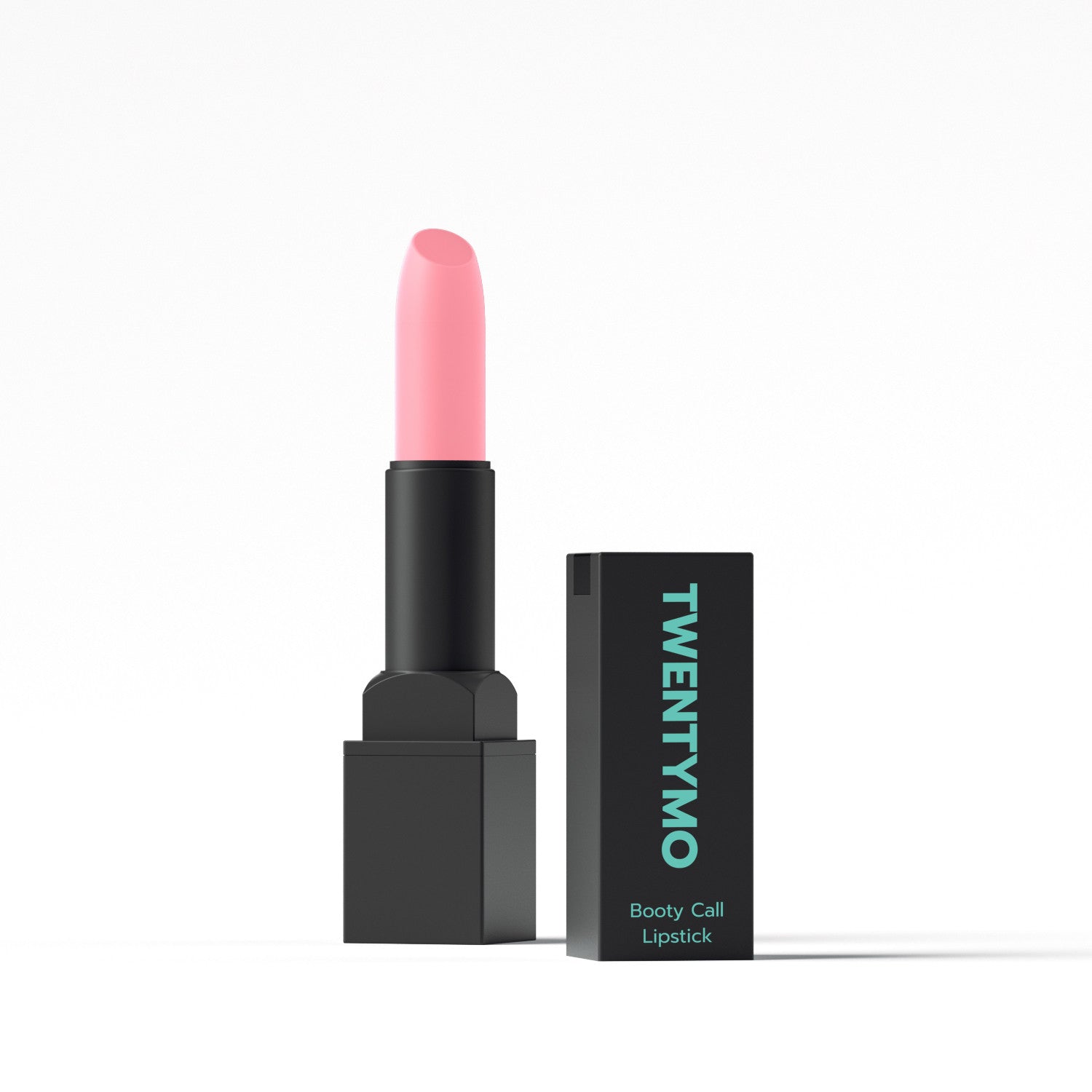 Booty Call high-coverage lip stain in a sleek tube, showcasing its creamy texture and vibrant color.