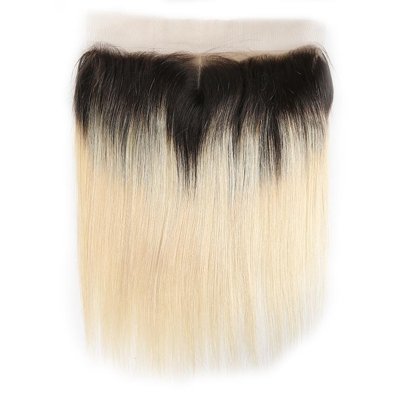 Brazilian Blonde 10A Grade #1B/613 Straight hair bundles with closures and frontals, showcasing luxurious texture and color.