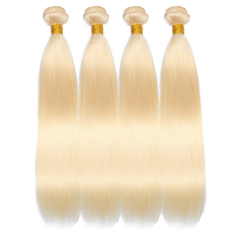 Brazilian Blonde 10A Grade #1B/613 Straight hair bundles with closures and frontals, showcasing luxurious texture and color.