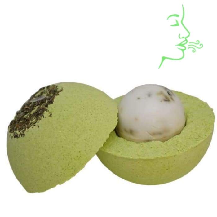 Breathe Clear - Bomb Core bath product with goat milk soap ball and essential oils for healthy breathing.