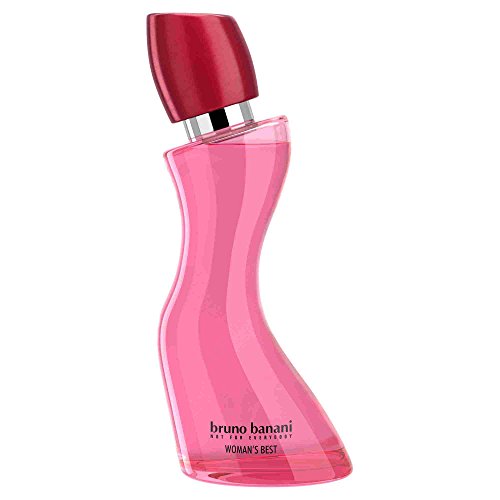 Bruno Banani Woman's Best Eau de Parfum bottle with elegant design and floral accents.