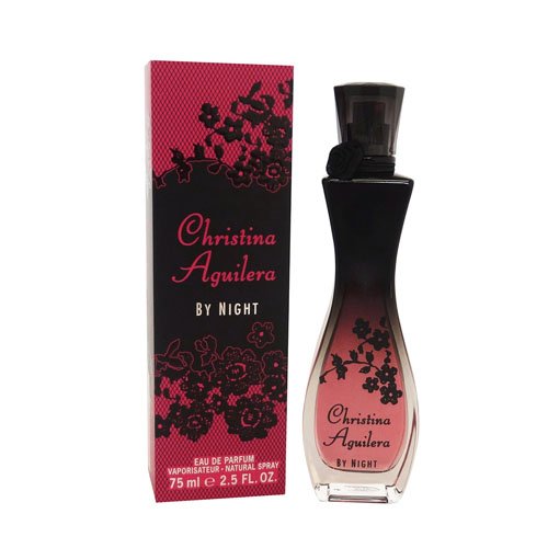 By Night Eau de Parfum by Christina Aguilera in an elegant bottle, showcasing its sophisticated design.