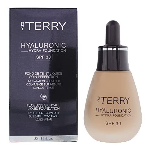 By Terry Hyaluronic Hydra-Foundation SPF30 in 400C Medium, showcasing its elegant packaging and hydrating formula.