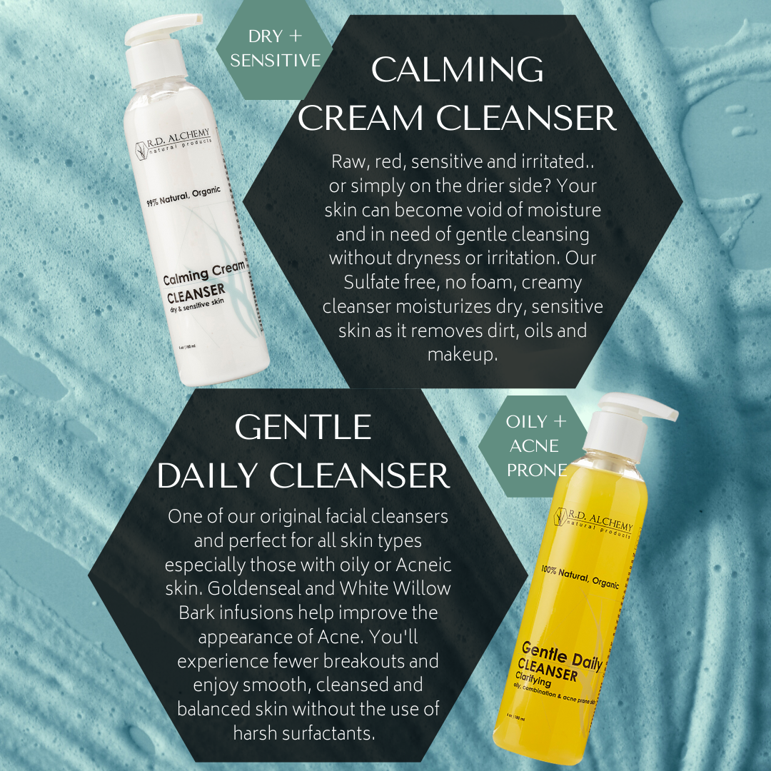 A tube of Calming Cream Cleanser designed for sensitive and dry skin, featuring a soothing formula for gentle cleansing.