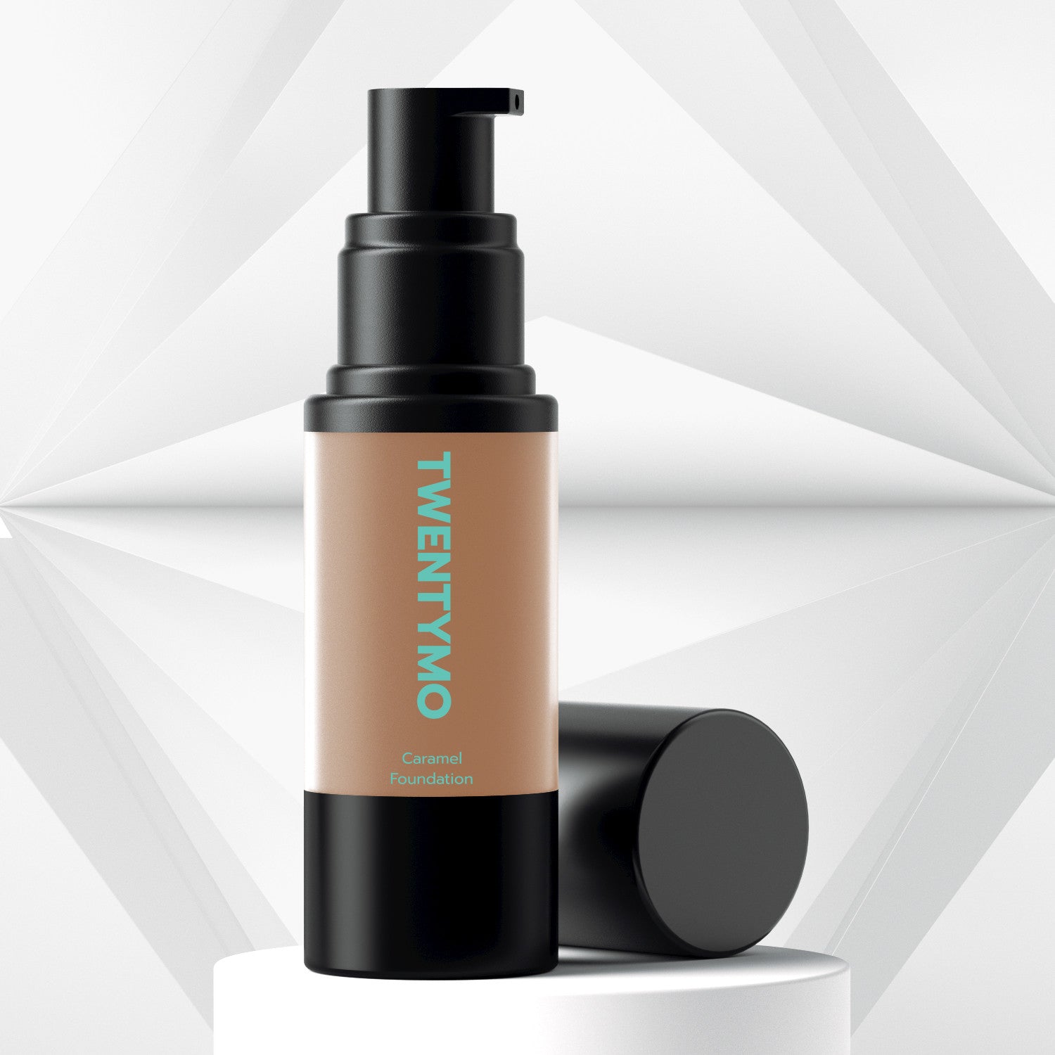 Caramel HD Liquid Foundation in a sleek 30ml bottle, showcasing its smooth texture and natural finish.