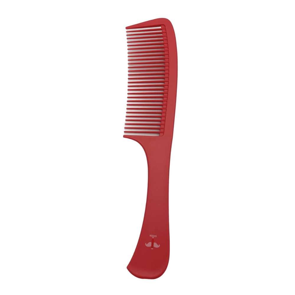 A sleek Carbon Wide Tooth Comb with thick teeth and a long nonslip handle, designed for detangling all hair types.