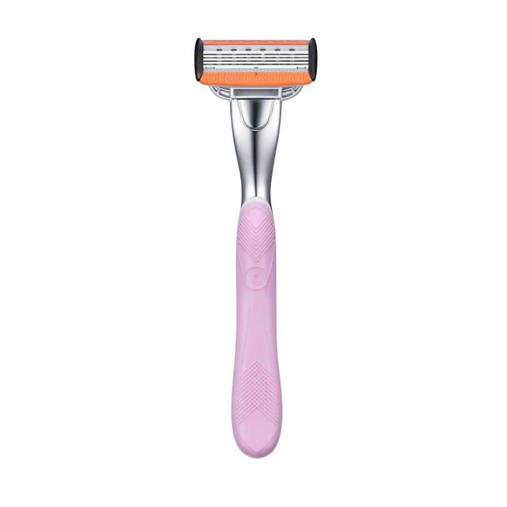 Shave Essentials Cartridge Razor Handle with 5-blade cartridge, designed for a close and comfortable shave.