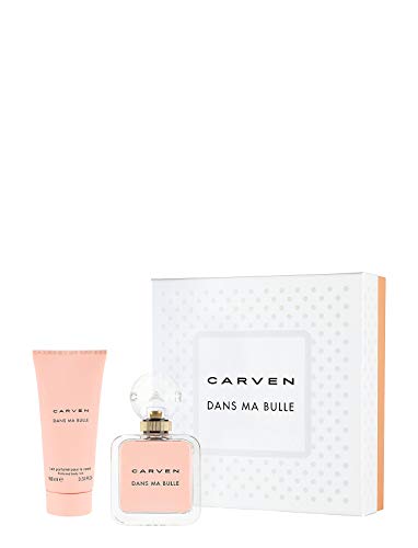 Carven Dans Ma Bulle Gift Set featuring 50ml EDP and 100ml Body Milk in elegant packaging.