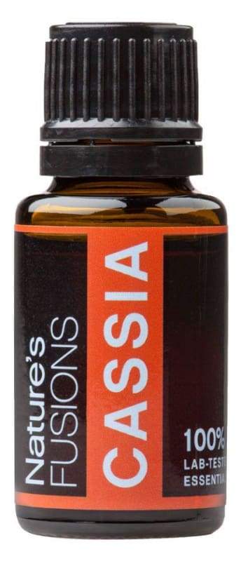 15ml bottle of Cassia Pure Essential Oil with a warm, spicy aroma, ideal for aromatherapy and natural remedies.