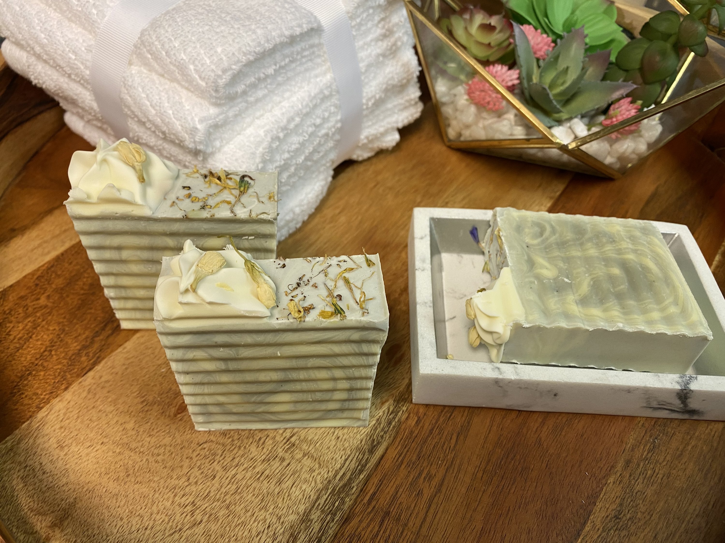 Cedar Lime Clay Soap with swirled design, showcasing natural ingredients and vibrant colors.