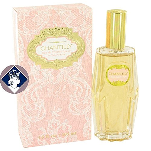 Dana Chantilly Eau de Toilette bottle with elegant floral design, showcasing its classic and sophisticated appeal.