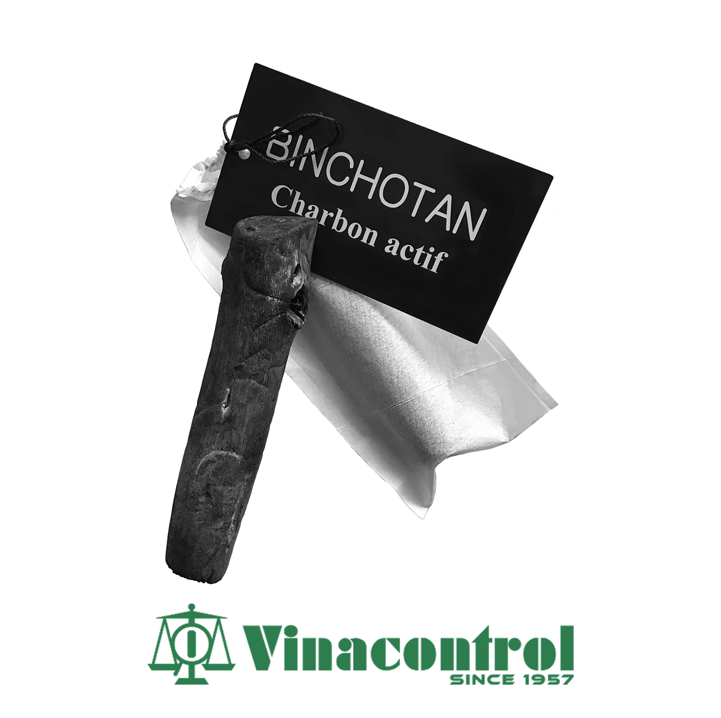 Bâton de charbon Binchotan bio, filtre naturel pour l'eau, fabriqué à partir de bois d'eucalyptus.